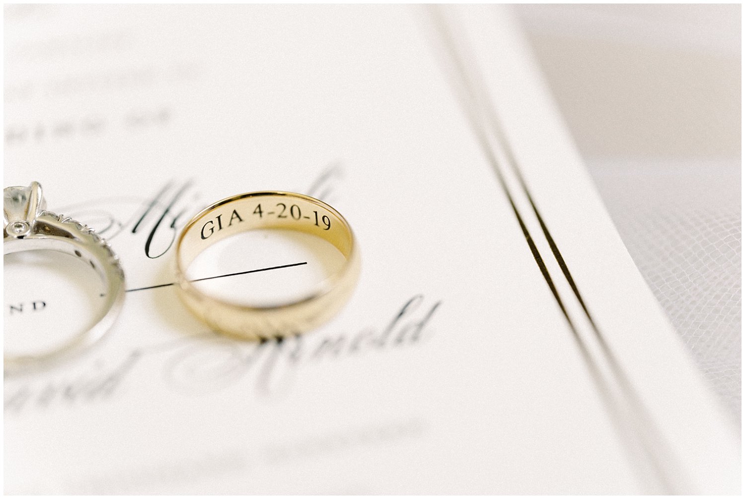 Wedding rings for DAR Constitution Hall Wedding. Winnie Dora Photography