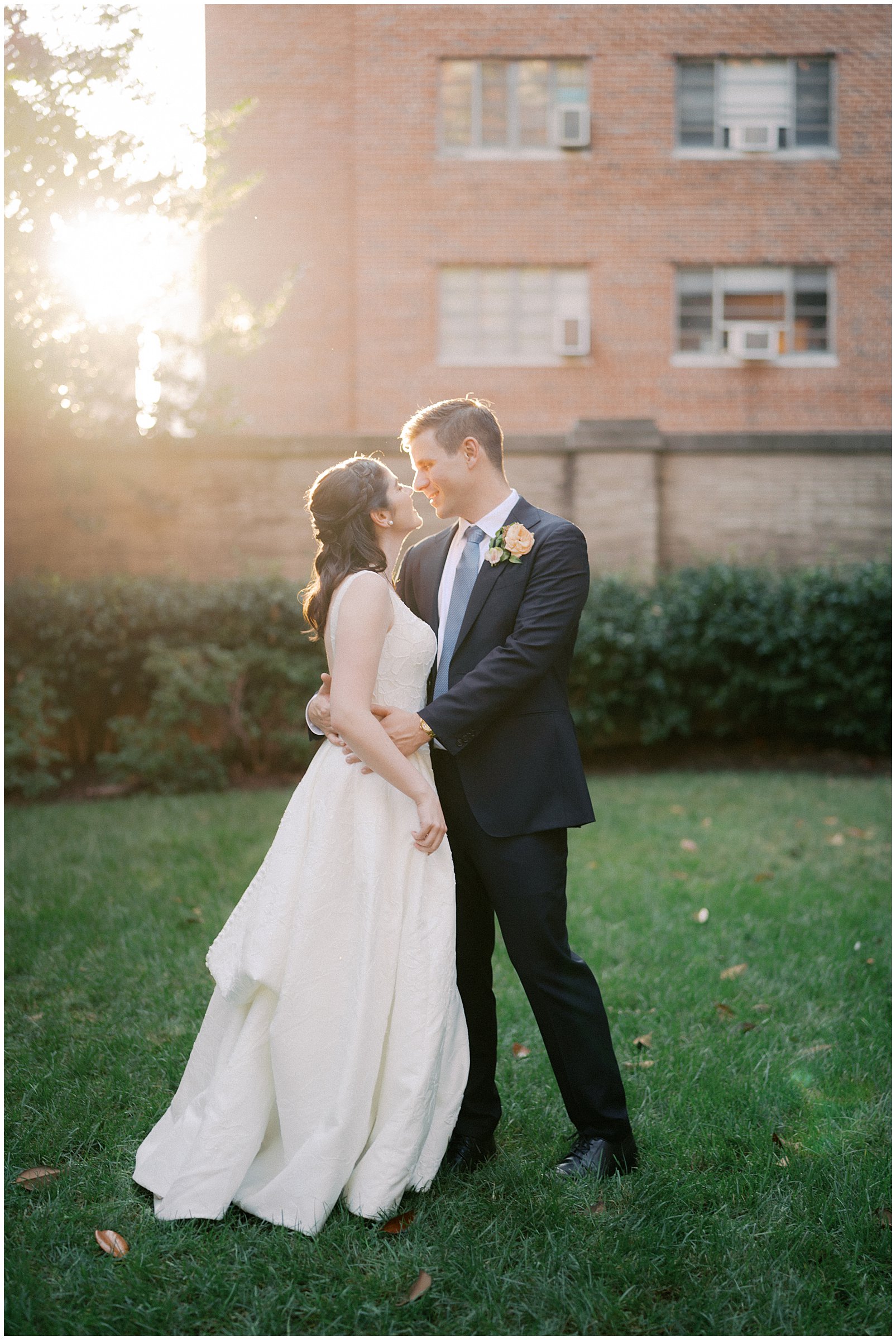 Golden hour portraits at Larz Anderson House wedding in Washington DC