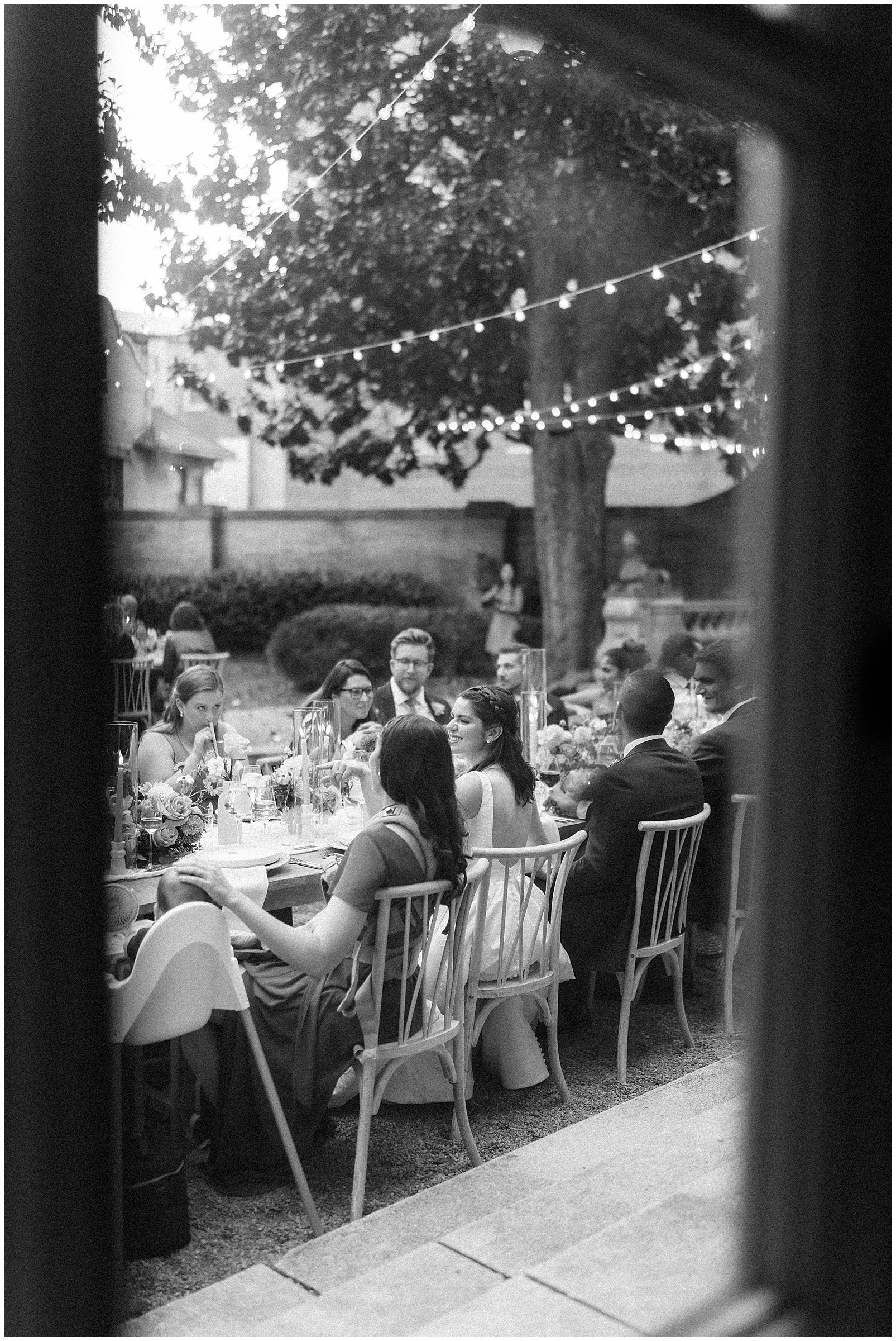 Al fresco wedding reception at Larz Anderson House in Washington DC