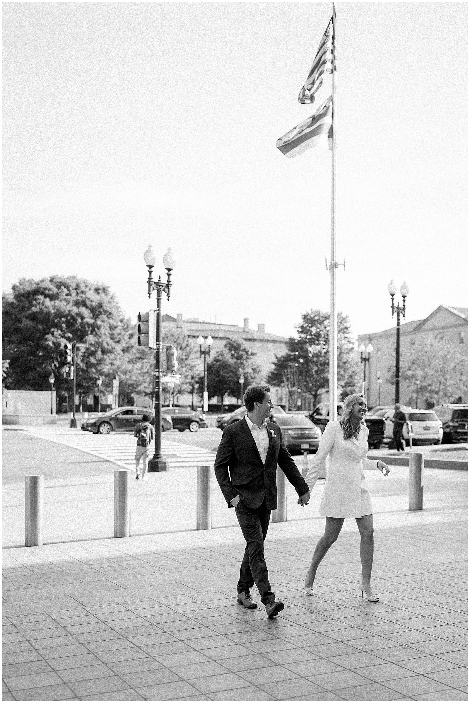 Couple heading into DC Courthouse for marriage license