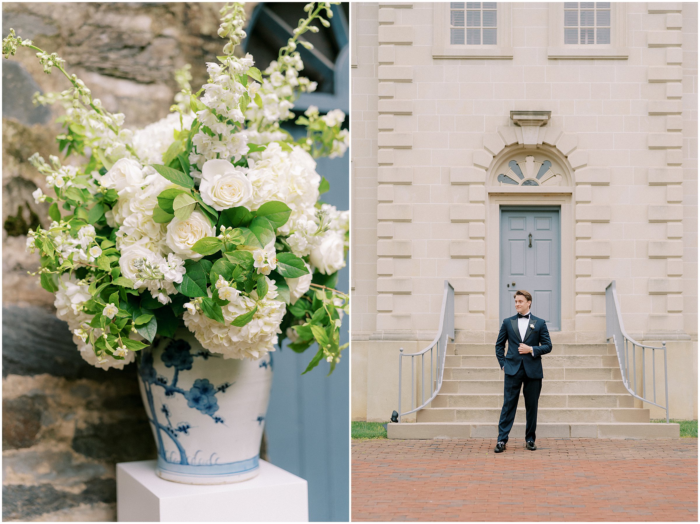 Groom portrait- Carlyle House intimate wedding 